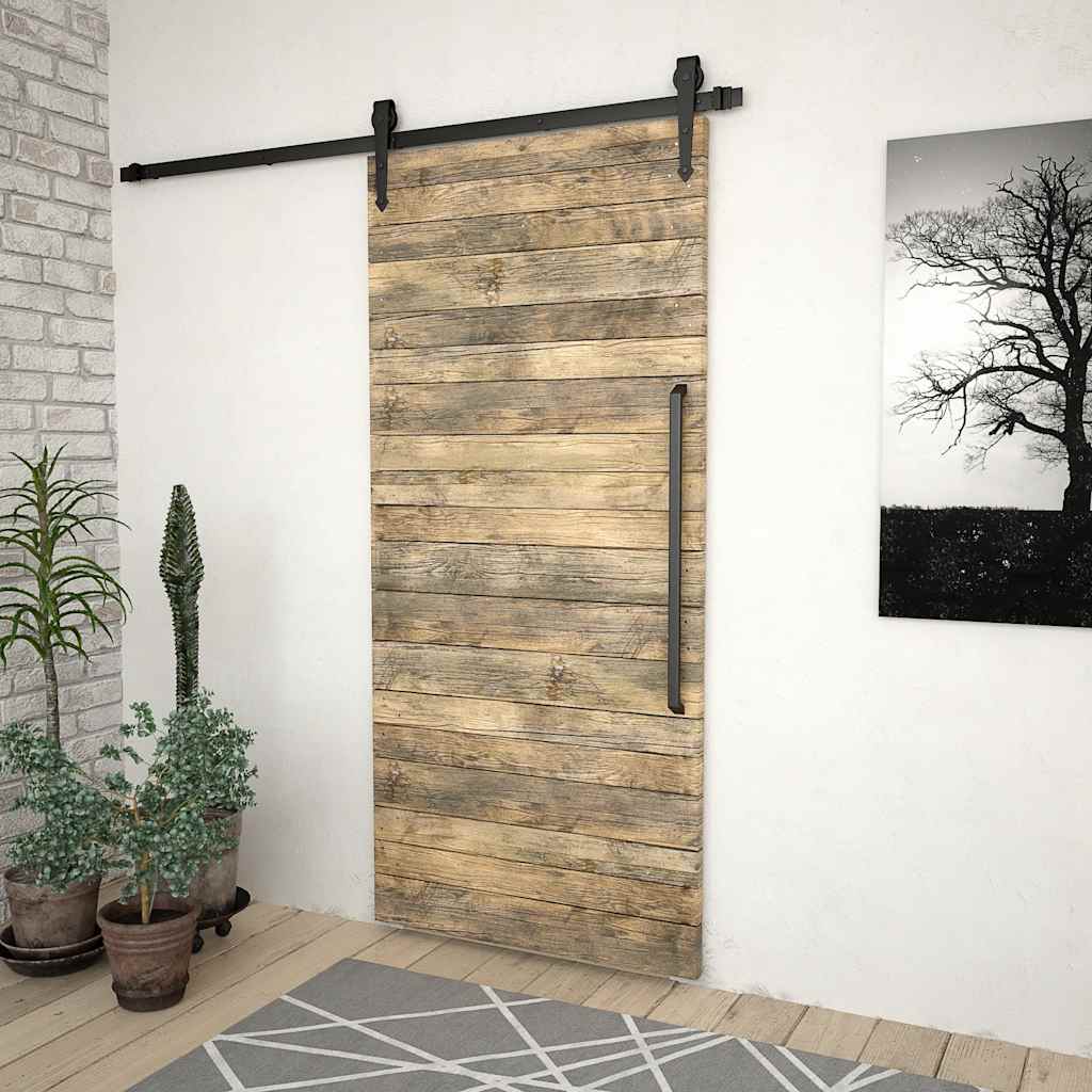 8719883691350_g_en_hd_1 vidaXL Sliding Door SKIEN Hardware Kit 200 cm Steel Black - Image 3