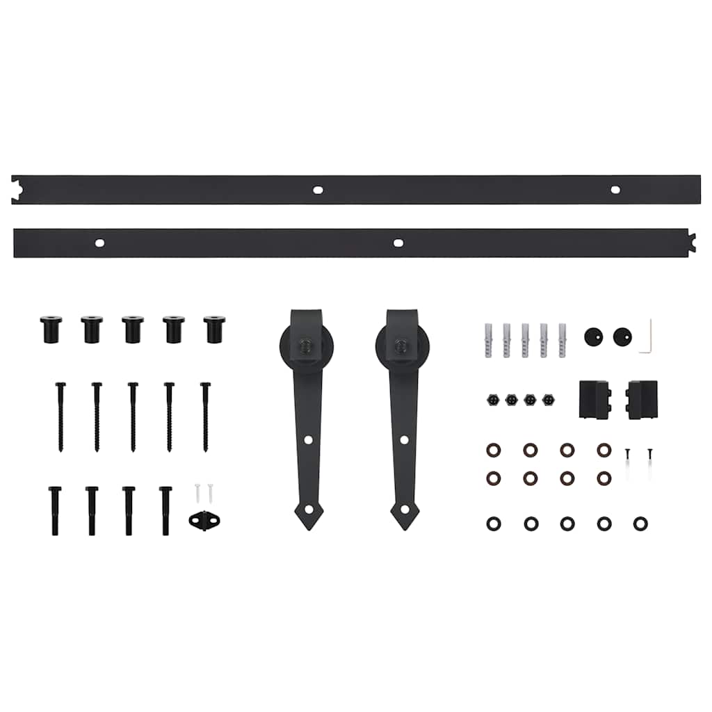 8719883691350_g_en_hd_3 vidaXL Sliding Door SKIEN Hardware Kit 200 cm Steel Black - Image 5