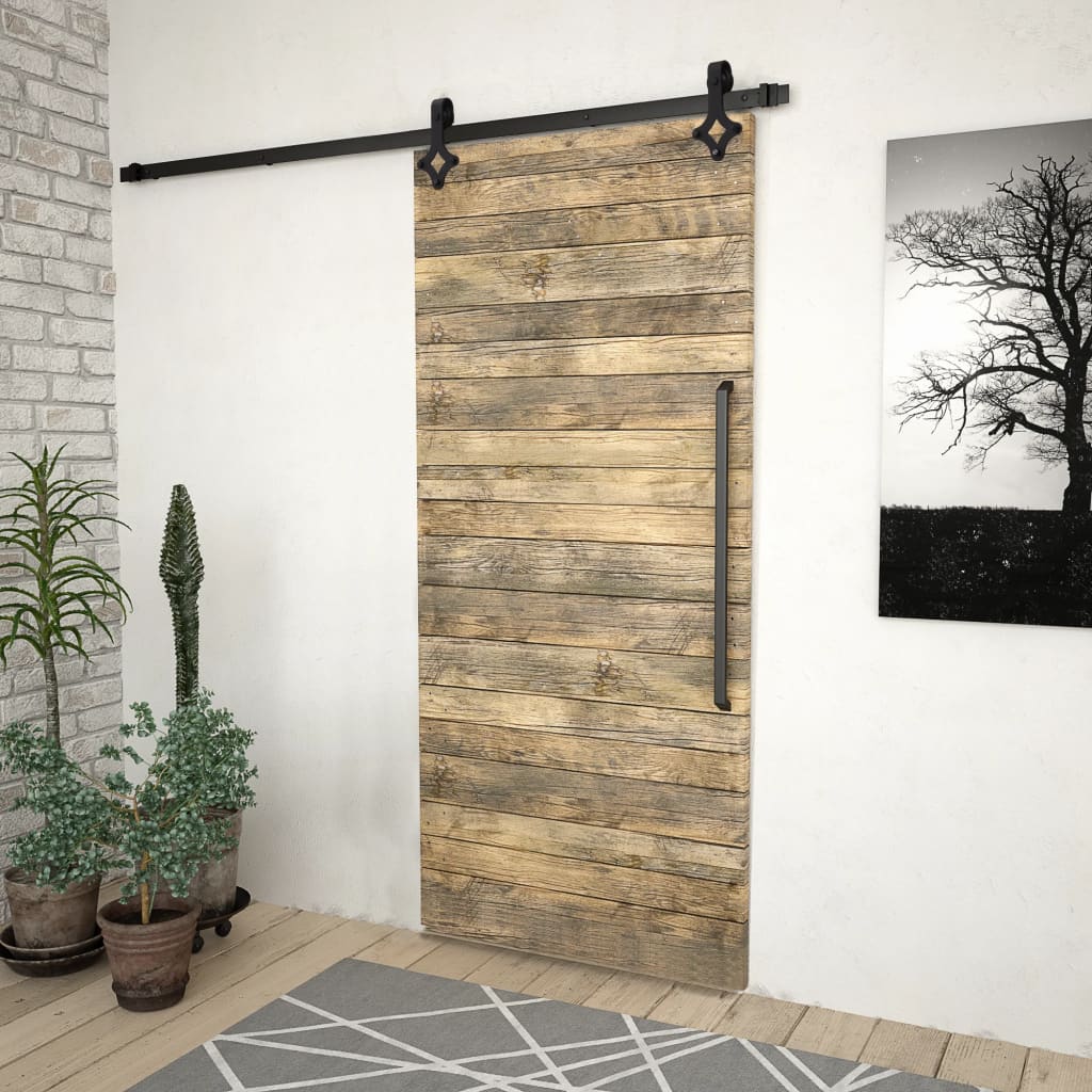8719883691374_g_en_hd_1 vidaXL Sliding Door SKIEN Hardware Kit 200 cm Steel Black - Image 3