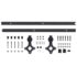 vidaXL Sliding Door SKIEN Hardware Kit 200 cm Steel Black - Image 5