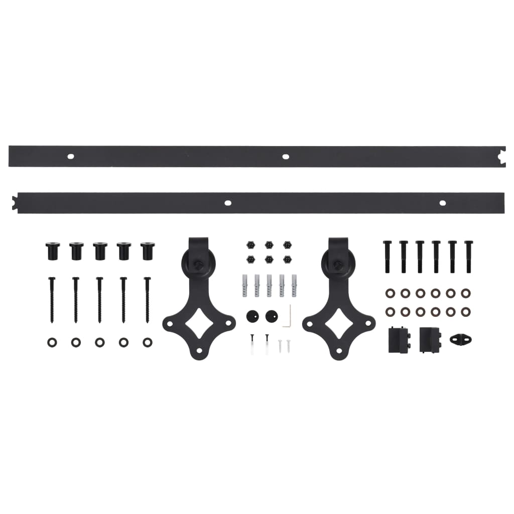 8719883691374_g_en_hd_3 vidaXL Sliding Door SKIEN Hardware Kit 200 cm Steel Black - Image 5