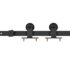 vidaXL Sliding Door SKIEN Hardware Kit 200 cm Steel Black - Image 2