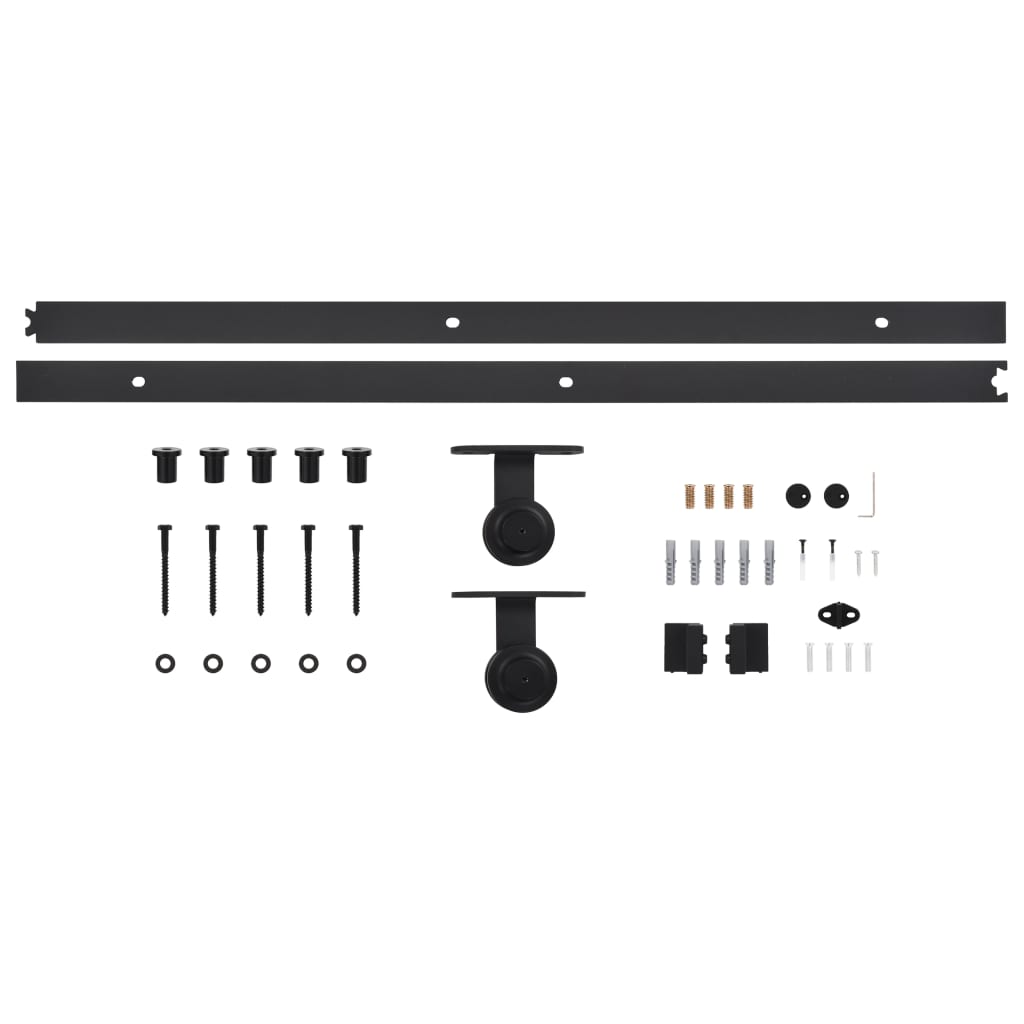 8719883691398_g_en_hd_3 vidaXL Sliding Door SKIEN Hardware Kit 200 cm Steel Black - Image 5
