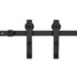 vidaXL Sliding Door SKIEN Hardware Kit 200 cm Steel Black - Image 2