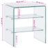 vidaXL Coffee Table 50x40x56 cm Tempered Glass - Image 5