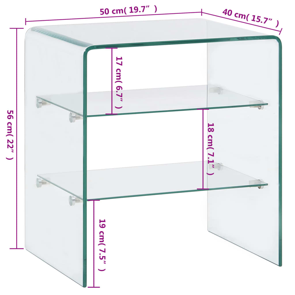 8719883691466_g_en_hd_4 vidaXL Coffee Table 50x40x56 cm Tempered Glass - Image 5