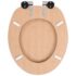 vidaXL WC Toilet Seats 2 pcs with Soft Close Lids MDF Bamboo Design - Image 6