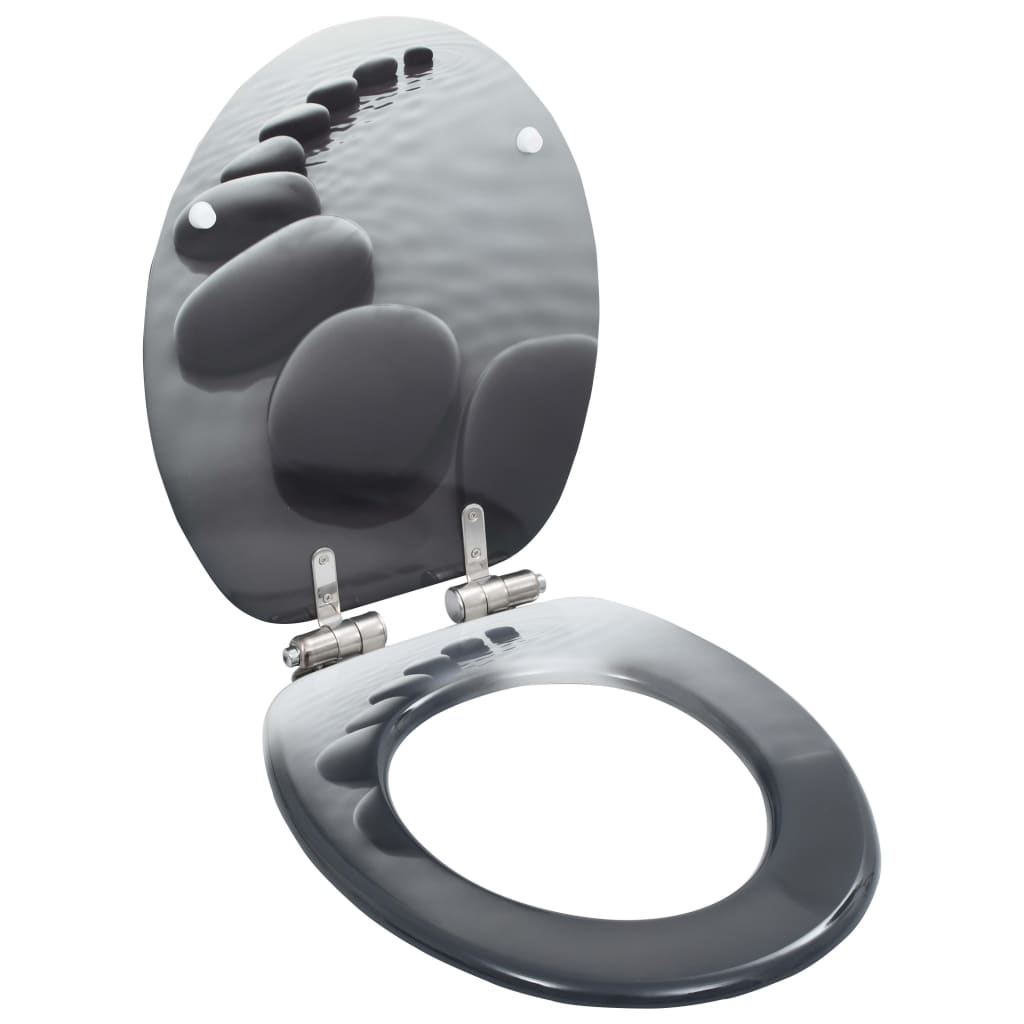 8719883691602_g_en_hd_1 vidaXL WC Toilet Seats 2 pcs with Soft Close Lids MDF Stones Design - Image 2
