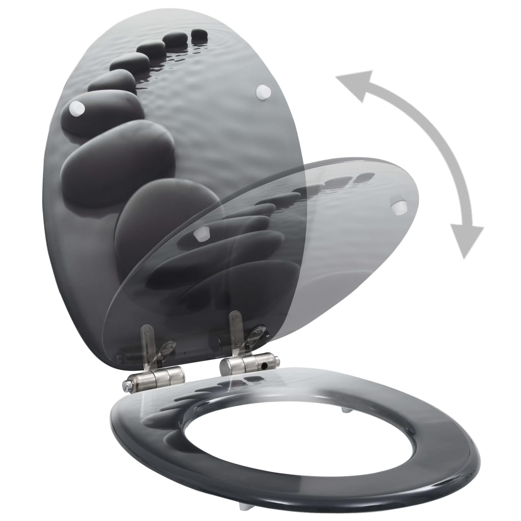 8719883691602_g_en_hd_2 vidaXL WC Toilet Seats 2 pcs with Soft Close Lids MDF Stones Design - Image 3