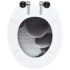 vidaXL WC Toilet Seats 2 pcs with Soft Close Lids MDF Stones Design - Image 6