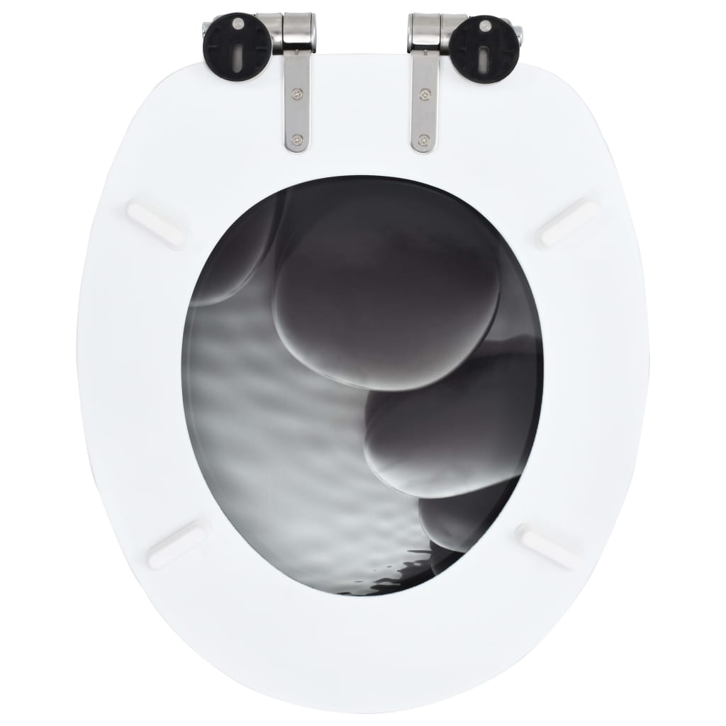8719883691602_g_en_hd_5 vidaXL WC Toilet Seats 2 pcs with Soft Close Lids MDF Stones Design - Image 6
