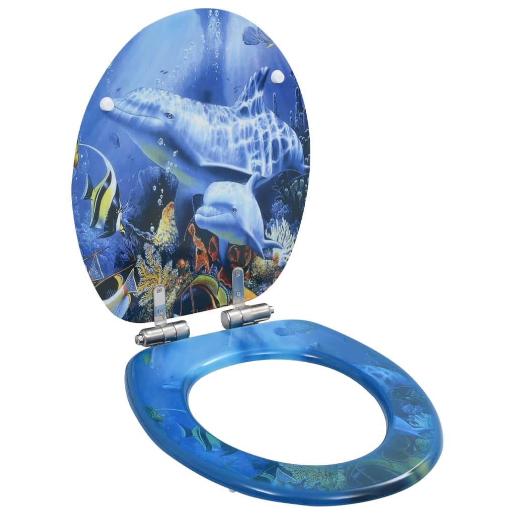 8719883691626_g_en_hd_1 vidaXL WC Toilet Seats 2 pcs with Soft Close Lids MDF Dolphins Design - Image 2