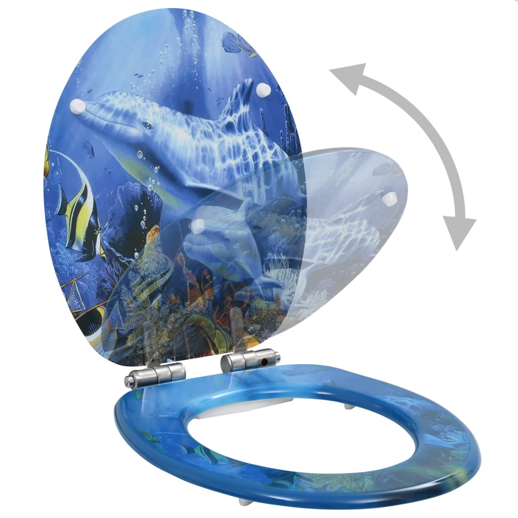 8719883691626_g_en_hd_2 vidaXL WC Toilet Seats 2 pcs with Soft Close Lids MDF Dolphins Design - Image 3