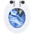 vidaXL WC Toilet Seats 2 pcs with Soft Close Lids MDF Dolphins Design - Image 6