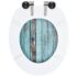 vidaXL WC Toilet Seats 2 pcs with Soft Close Lids MDF Old Wood Design - Image 6