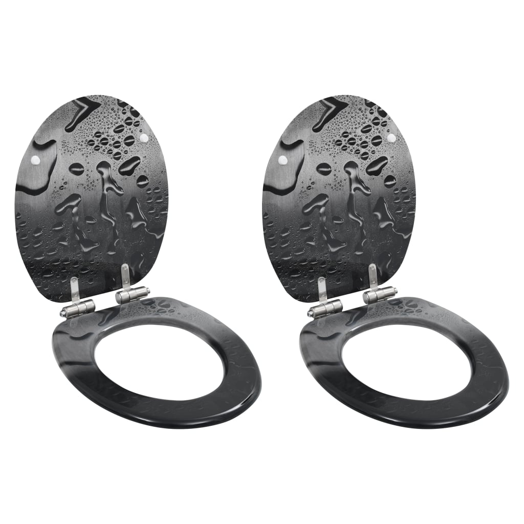 8719883691657_a_en_hd_1 vidaXL WC Toilet Seats 2 pcs with Soft Close Lids MDF Water Drop Design - Image 1