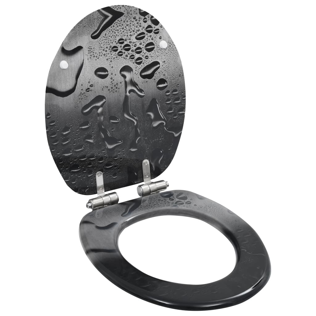 8719883691657_g_en_hd_1 vidaXL WC Toilet Seats 2 pcs with Soft Close Lids MDF Water Drop Design - Image 2