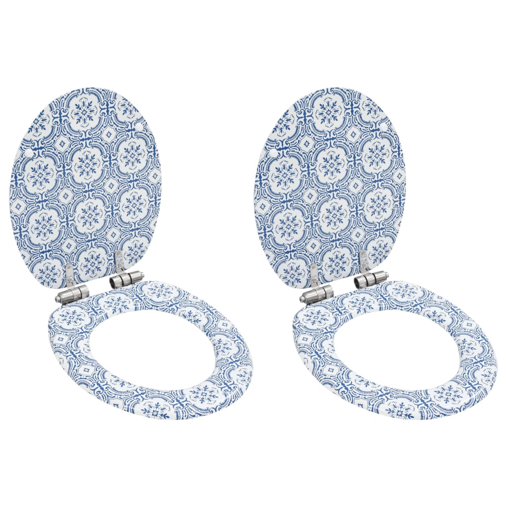 8719883691664_a_en_hd_1 vidaXL WC Toilet Seats 2 pcs with Soft Close Lids MDF Porcelain Design - Image 1