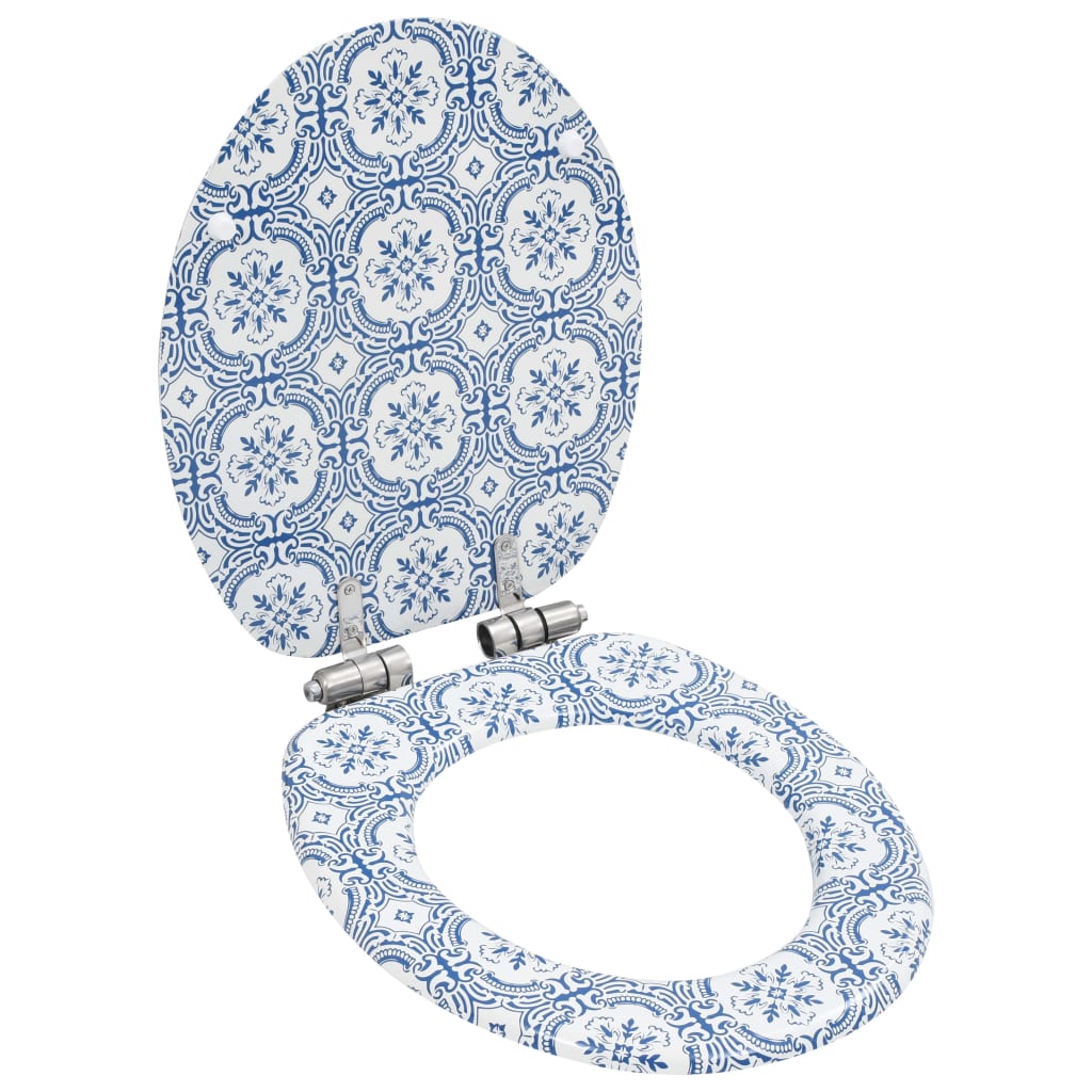 8719883691664_g_en_hd_1 vidaXL WC Toilet Seats 2 pcs with Soft Close Lids MDF Porcelain Design - Image 2