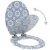 vidaXL WC Toilet Seats 2 pcs with Soft Close Lids MDF Porcelain Design - Image 3