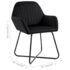 vidaXL Dining Chairs 6 pcs Black Velvet - Image 8