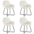 vidaXL Dining Chairs 4 pcs Cream Velvet