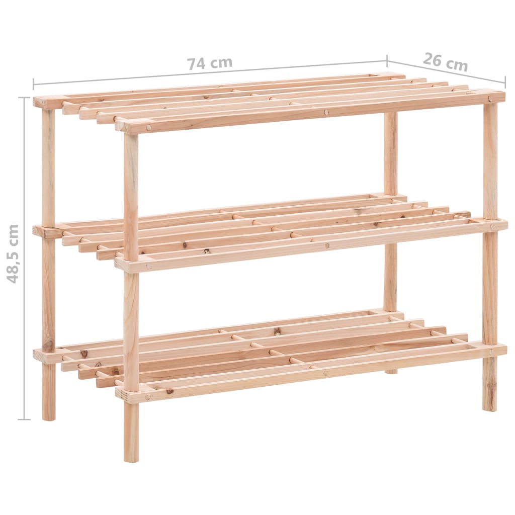 8719883693262_g_en_hd_5 vidaXL 3-Tier Shoe Rack Solid Fir Wood - Image 6