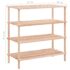 vidaXL 4-Tier Shoe Rack Solid Fir Wood - Image 6