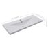 vidaXL Built-in Basin 101x39.5x18.5 cm Ceramic White - Image 7
