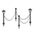 vidaXL Solar Lights 4 pcs with Chain Fence and Poles - Image 3