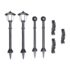 vidaXL Solar Lights 4 pcs with Chain Fence and Poles - Image 5