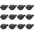 vidaXL Outdoor Solar Fence Lamps 12 pcs LED Black