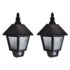 vidaXL Solar Wall Lamps 2 pcs with Motion Sensor Black