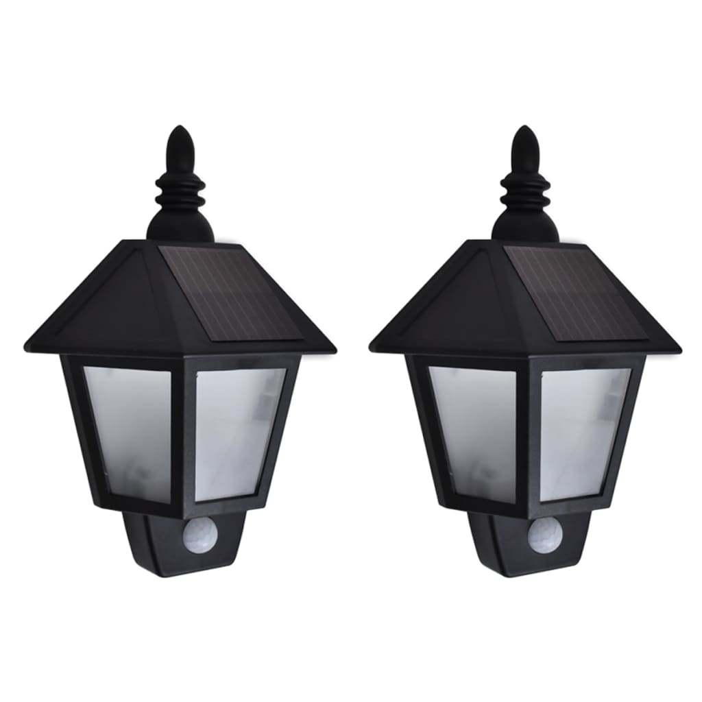 8719883695846_a_en_hd_1 vidaXL Solar Wall Lamps 2 pcs with Motion Sensor Black - Image 1