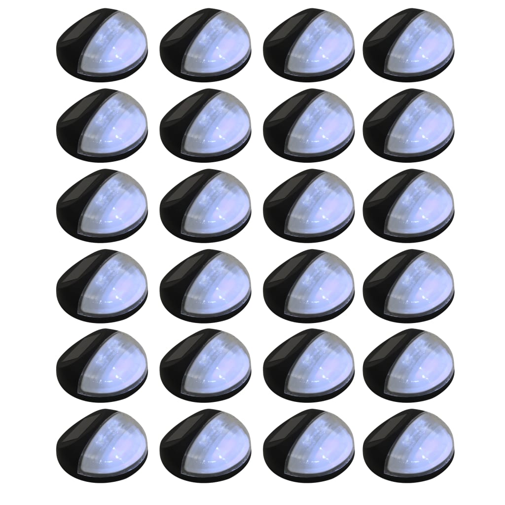 8719883695990_a_en_hd_1 vidaXL Outdoor Solar Wall Lamps LED 24 pcs Round Black - Image 1
