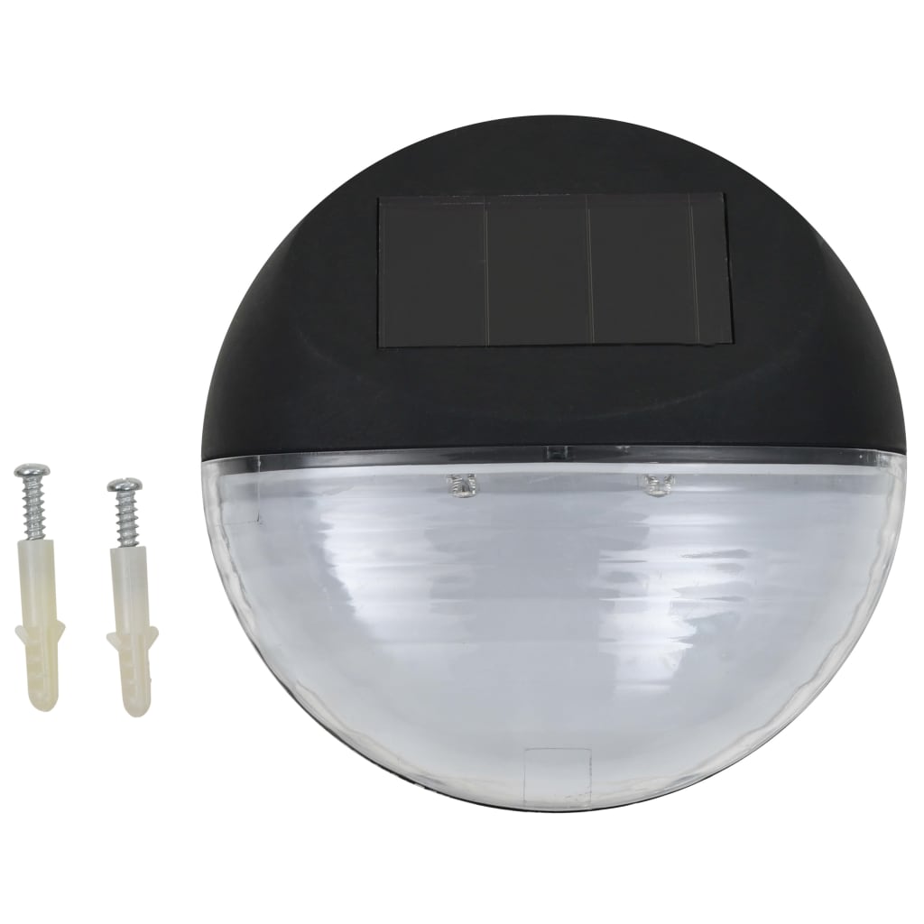8719883695990_g_en_hd_1 vidaXL Outdoor Solar Wall Lamps LED 24 pcs Round Black - Image 2