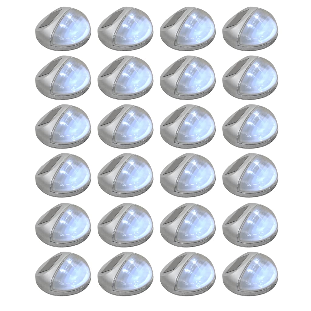 8719883696003_a_en_hd_1 vidaXL Outdoor Solar Wall Lamps LED 24 pcs Round Silver - Image 1