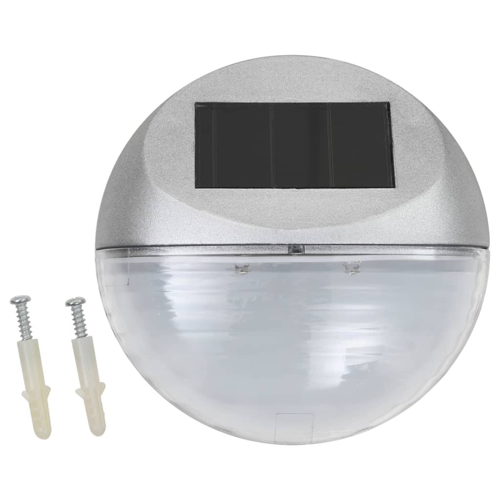 8719883696003_g_en_hd_1 vidaXL Outdoor Solar Wall Lamps LED 24 pcs Round Silver - Image 2