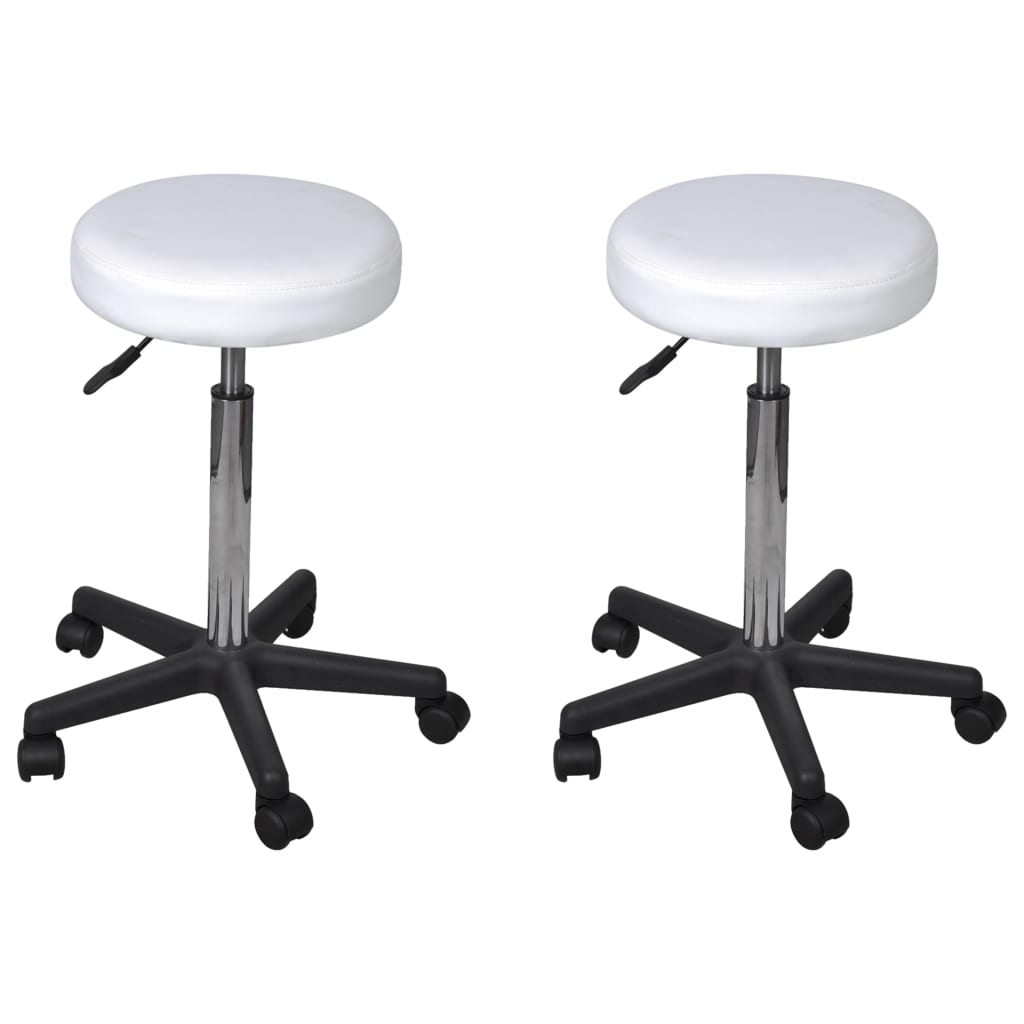8719883699707_a_en_hd_1 vidaXL Office Stools 2 pcs White 35.5x84 cm Faux Leather - Image 1