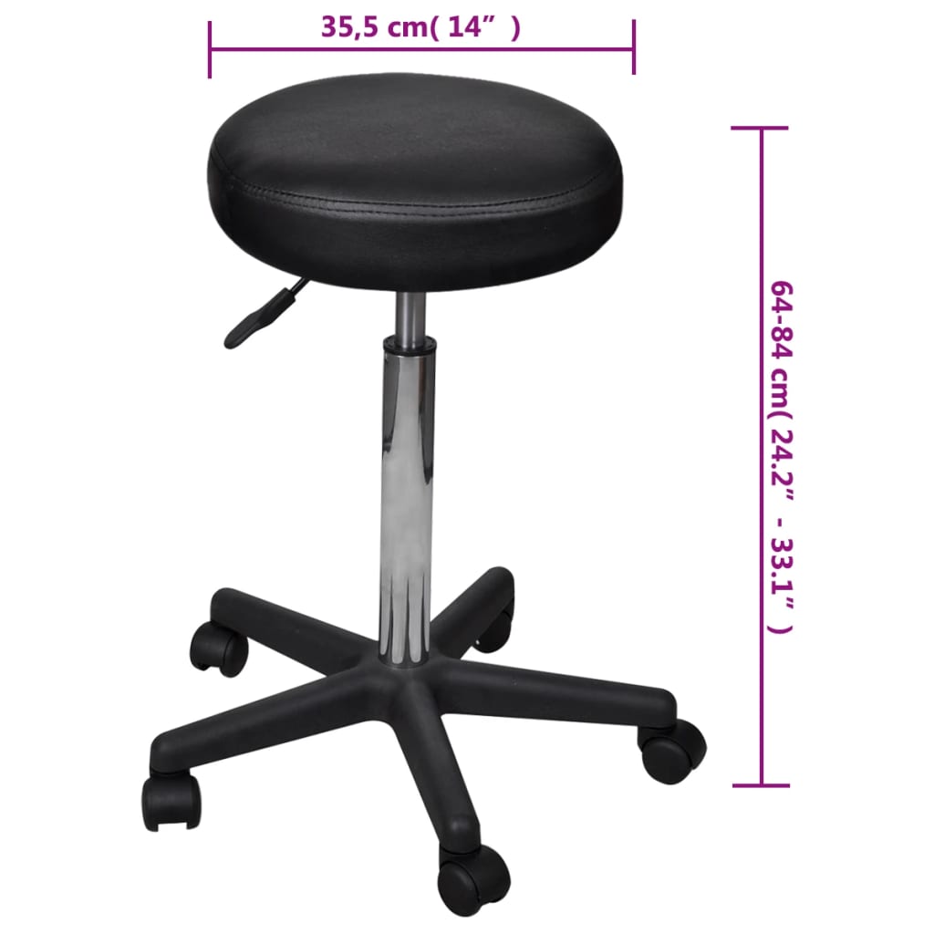 8719883699714_g_en_hd_4 vidaXL Office Stools 2 pcs Black 35.5x84 cm Faux Leather - Image 5