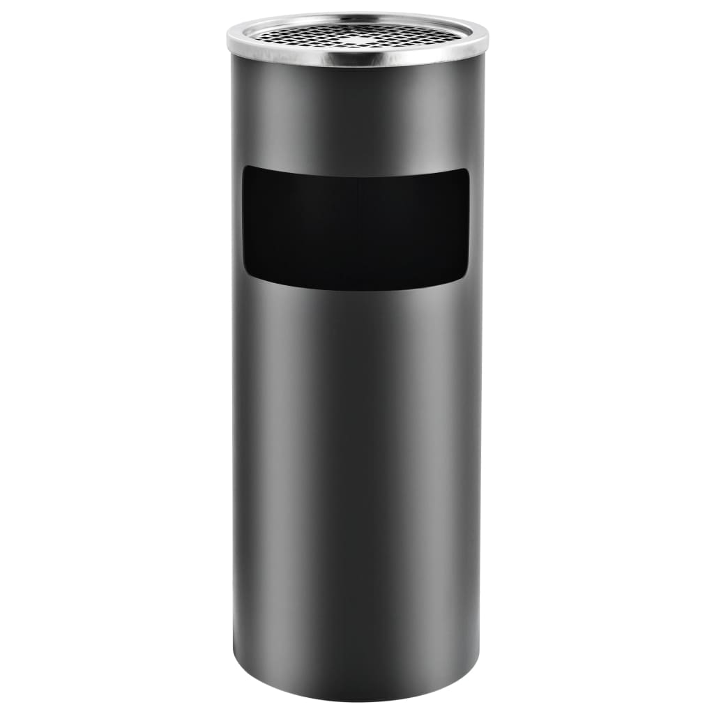8719883705255_g_en_hd_1 vidaXL Ashtray Dustbin Hotel 30 L Steel Grey - Image 2