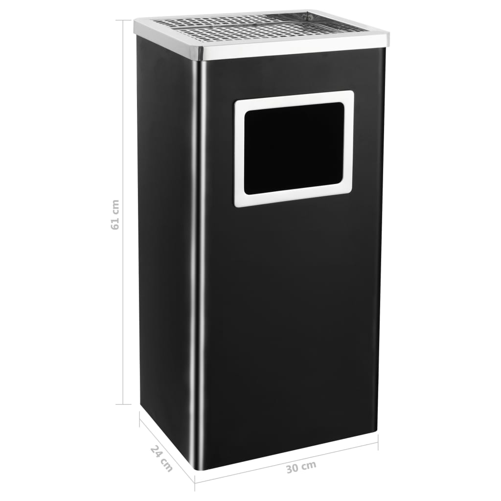 8719883705293_g_en_hd_7 vidaXL Ashtray Dustbin Hotel 45 L Steel Black - Image 8