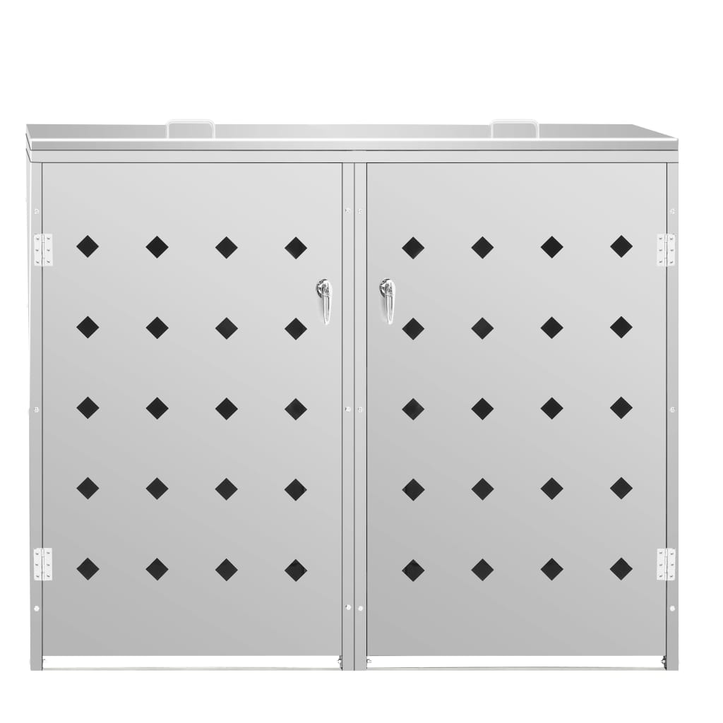 8719883706016_g_en_hd_1 vidaXL Double Wheelie Bin Shed 240 L Stainless Steel - Image 3