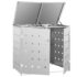 vidaXL Double Wheelie Bin Shed 240 L Stainless Steel - Image 4