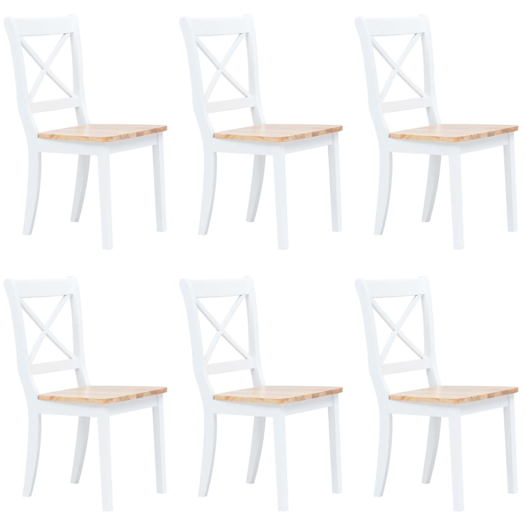 8719883707938_a_en_hd_1 vidaXL Dining Chairs 6 pcs White and Light Wood Solid Rubber Wood - Image 1