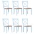 vidaXL Dining Chairs 6 pcs Grey and Light Wood Solid Rubber Wood