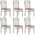 vidaXL Dining Chairs 6 pcs Brown MDF