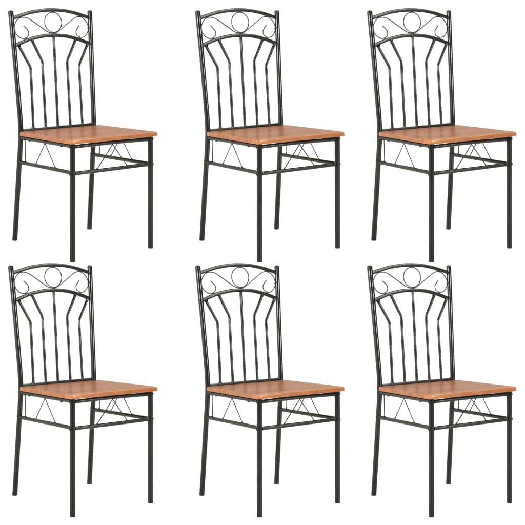 8719883708737_a_en_hd_1 vidaXL Dining Chairs 6 pcs Brown MDF - Image 1