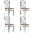 vidaXL Dining Chairs 4 pcs Brown MDF