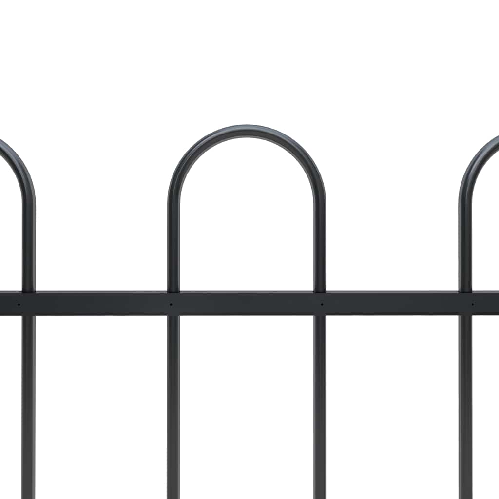 8719883710600_g_en_hd_2 vidaXL Garden Fence with Hoop Top Steel 359x60 cm Black - Image 3